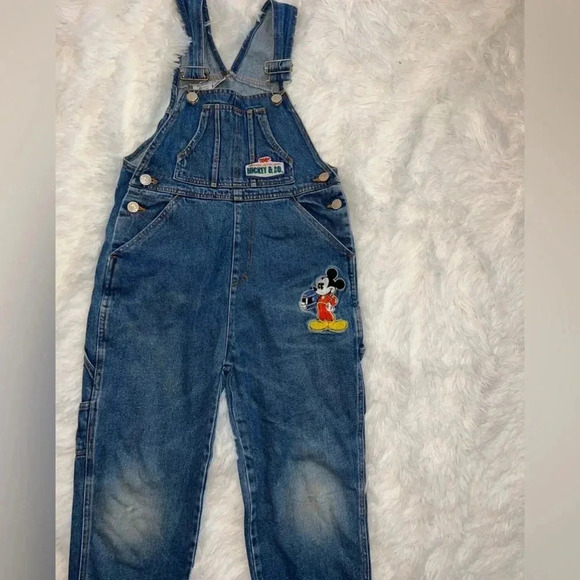 Vintage Mickey & Co Denim Overalls Vintage Size 7 Mickey Motor Co - Picture 2 of 7